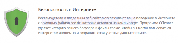 Безопасность работы в Интернете при помощи CCleaner