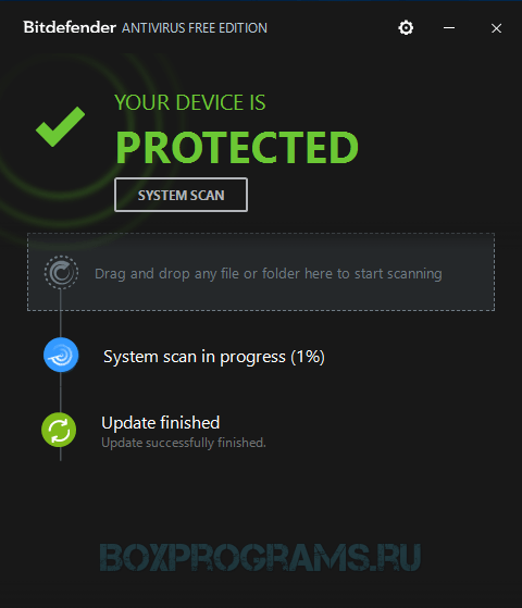 BitDefender Antivirus Free Edition на русском языке