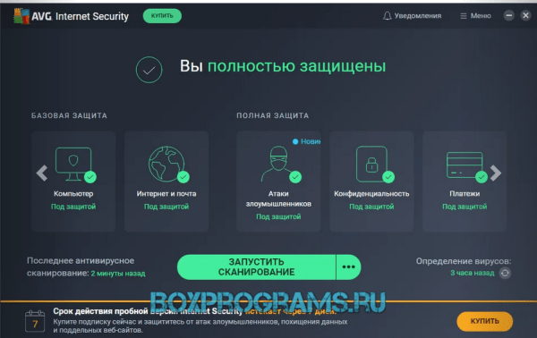 AVG Internet Security русская версия программы