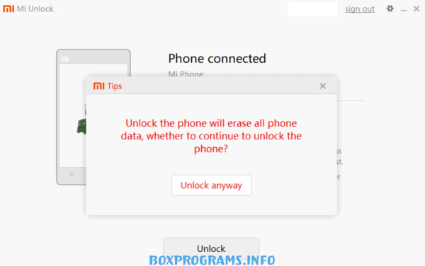 Mi Unlock на русском языке