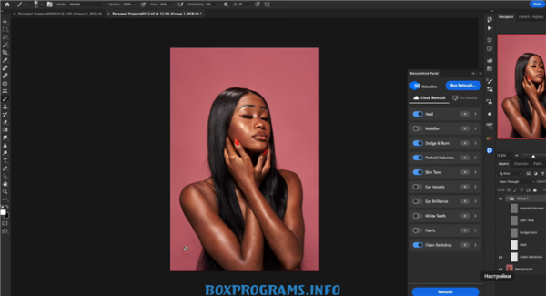 Программа Retouch4me — интерфейс автоматической ретуши фотографий с искусственным интеллектом