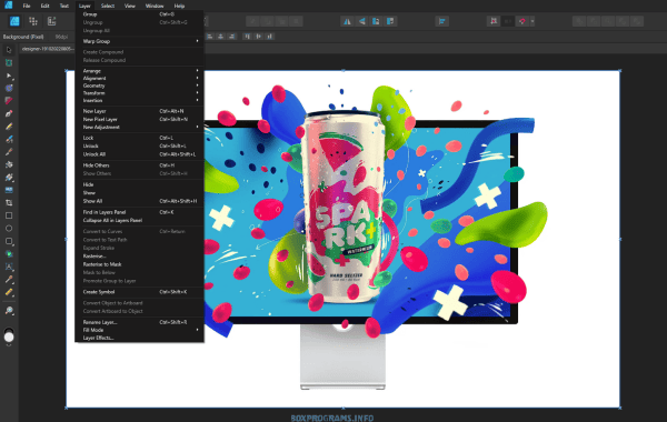 Пример логотипа созданного в Affinity Designer программа для дизайнеров