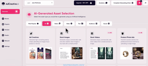 Пример рекламного баннера, созданного с помощью AdCreative.ai