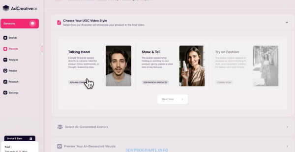 AdCreative.ai мобильная версия для создания рекламных баннеров
