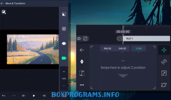 интерфейс Alight Motion на ПК
