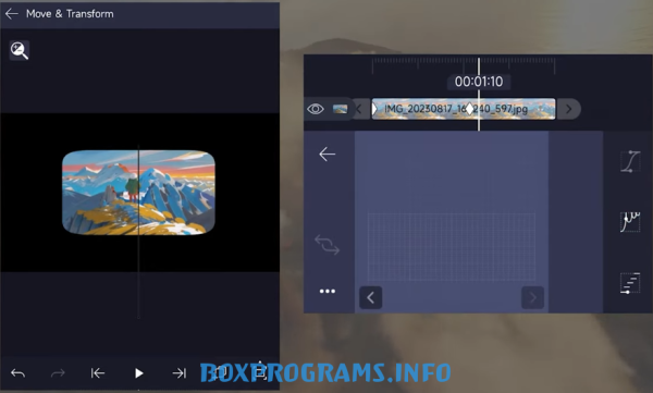 таймлайн и слои Alight Motion