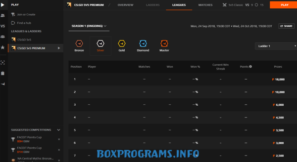 FACEIT настройка аккаунта и профиля