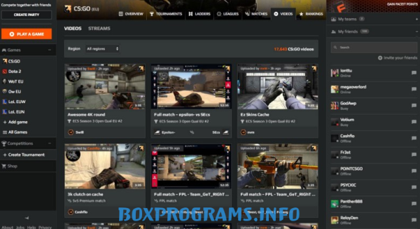 FACEIT турниры и киберспортивные лиги