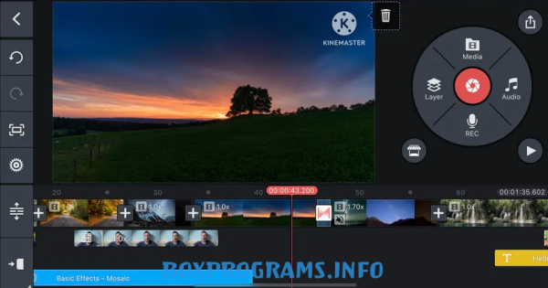добавление переходов KineMaster добавление переходов KineMaster