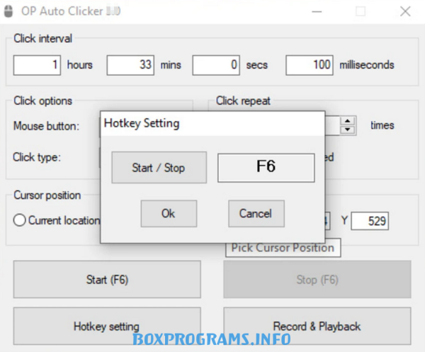 OP Auto Clicker горячие клавиши для управления OP Auto Clicker горячие клавиши для управления