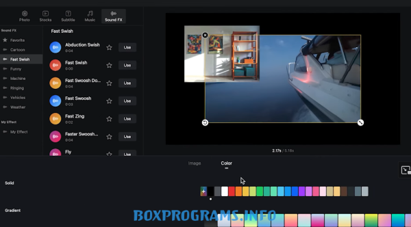 VN редактор видео интерфейс таймлайн монтажа