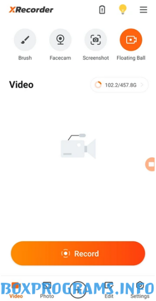 интерфейс XRecorder на ПК