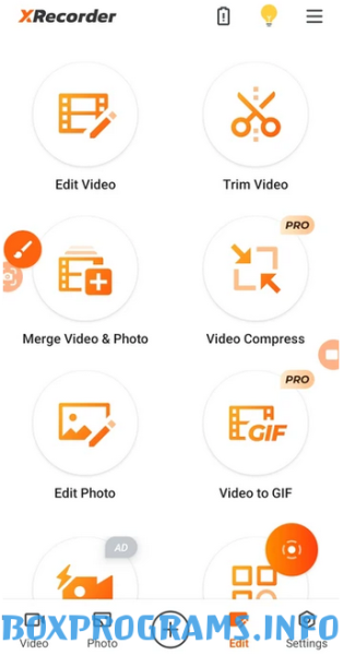 запись экрана через XRecorder на компьютере