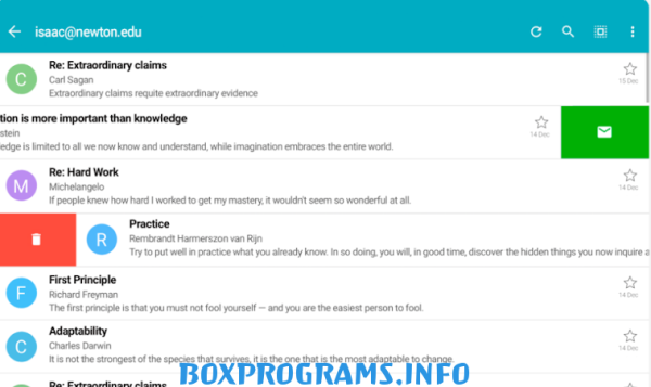 Aqua Mail почтовое приложение для Gmail и Outlook